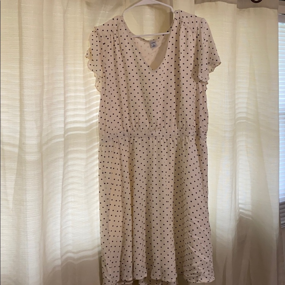 Cream and polka dot Old Navy Dress